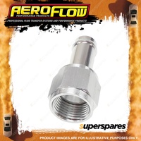 Aeroflow Straight Female Hose Barb Fitting 5/16" To -6 AN Silver Finish