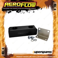 Aeroflow Fuel Block Log Type -12Orb Black 2 X-12 Side 2X -12 Top AF452-12BLK