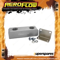 Aeroflow Fuel Block Log Type -12Orb Silver 2 X-12 Side 2X -12 Top AF452-12S