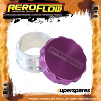 Aeroflow 38.1mm 1-1/2" Billet Alloy Weld On Filler with Purple Cap