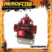 Aeroflow Billet Bypass 2-Port Fuel Pressure Regulator With 3/8" NPT Ports Red