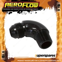 Aeroflow 90 Degree NPT To AN Full Flow Adapter 3/4" To -10 AN Black