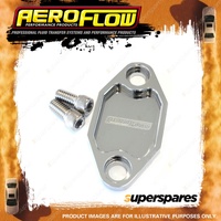 Aeroflow Billet Fuel Pump Block-Off Plate - Chrome Suit for for Holden V8