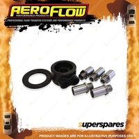 Aeroflow Billet Oil Cooler Sandwich Adapter Fitment Black Anodised