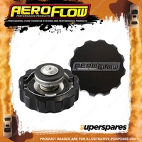 Aeroflow Billet Radiator Cap Large Style Suit 42mm Water Neck Black Finish