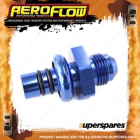 Aeroflow Regulator Adapter -8 AN 9/16" Shank Blue Finish for Ford Efi