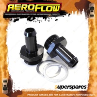 Aeroflow Carburettor Adapter 7/8" -20 To 1/2" Barb Black Suit Holley Inlet Feed