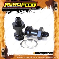 Aeroflow Carburettor Adapter 7/8" -20 To -6 AN Long Black Suit Holley Inlet Feed