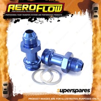 Aeroflow Carburettor Adapter 7/8" -20 To -8 AN Blue Suit Holley Inlet Feed