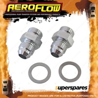 Aeroflow Carburettor Adapter 9/16"-24 To -8 AN Short Silver Finish AF701-06S