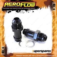 Aeroflow Brand Carburettor Adapter 9/16"-24 To -8 AN Black Finish