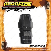 Aeroflow Straight Kryptalon One Piece Full Flow Swivel Hose End Black -4 AN