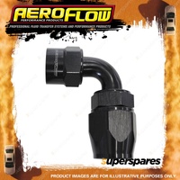 Aeroflow 90 Degree Kryptalon One Piece Full Flow Swivel Hose End Black -6 AN