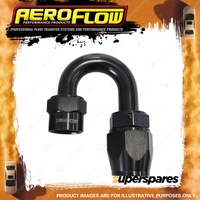 Aeroflow 180 Degree Kryptalon One Piece Full Flow Swivel Hose End Black -6 AN