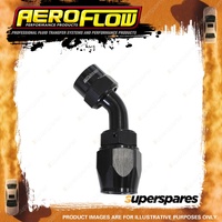 Aeroflow 30 Degree Kryptalon One Piece Full Flow Swivel Hose End Black -4 AN