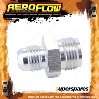 Aeroflow toerted Seat Adapter Fitting Silver Finish 11/16"-18 to -6 AN