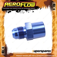 Aeroflow Metric Female O-Ring Seal To AN Adapter M14x1.5mm To -6 AN Blue Finish