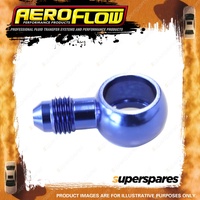 Aeroflow Brand Alloy An Banjo Fitting 14mm or 9/16" to -4 Blue Finish