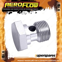 Aeroflow Brand Alloy Banjo Bolt 3/8" - 20 Silver Finish Hose Fitting