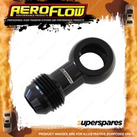 Aeroflow Brand Alloy An Banjos 16mm to -10 Black Finish Hose Fitting