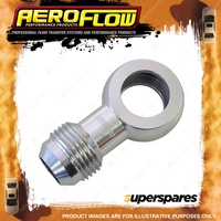 Aeroflow Brand Alloy An Banjos 16mm to -10 Silver Finish Hose Fitting