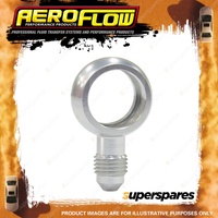 Aeroflow Brand Alloy An Banjos 18mm to -4 Silver Finish Hose Fitting