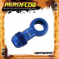 Aeroflow Brand Alloy An Banjos 18mm to -10 Blue Finish Hose Fitting