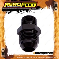 Aeroflow Metric To Male Flare Adapter M10 x 1.0mm to -6 Black Finish