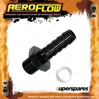 Aeroflow Metric To Barb Adapter M12 x 1.5mm to 5/16" Black Finish