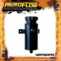 Aeroflow Power Steering Reservoir 650Ml 8"X3" -8 AN Feed -6 AN Return Black