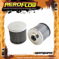 Aeroflow Stainless Steel Billet Breather With -12 AN Female Thread Polished