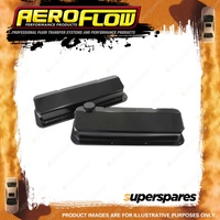 Aeroflow Brand Fabricated Billet Valve Covers Black Finish for Ford AF77-5001BLK