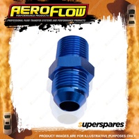 Aeroflow NPT To Straight Male Flare Adapter 3/8" To -3 Blue Finish