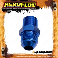 Aeroflow NPT To Straight Male Flare Adapter 1/8" To -4 Blue Finish