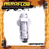 Aeroflow Brand Straight Bulkhead -4An Silver Bulkhead Nut Seperate