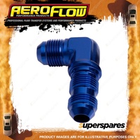 Aeroflow Brand 90 Degree Bulkhead An -3 AN Blue Finish Hose Fitting