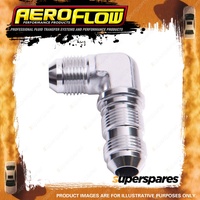 Aeroflow Brand 90 Degree Bulkhead An -3 AN Silver Finish Hose Fitting