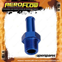 Aeroflow Brand Male NPT To Barb Straight Adapter 1/4"To 3/8" Blue