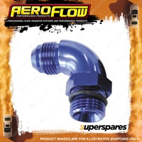 Aeroflow Orb To Male An Full Flow Adapters Blue 90 Degree ORB to AN -3 to -3