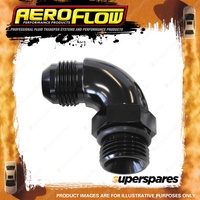 Aeroflow Orb To Male An Full Flow Adapters Black 90 Degree ORB to AN -3 to -3