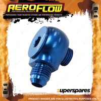 Aeroflow 90 Degree Low Profile -6 ORB To -6 AN Male Adapter Blue Finish