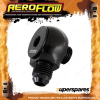 Aeroflow 90 Degree Low Profile -8 ORB To -6 AN Male Adapter Black Finish