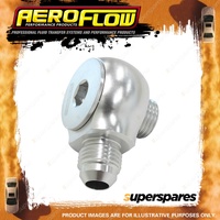 Aeroflow 90 Degree Low Profile -8 ORB To -6 AN Male Adapter Silver Finish