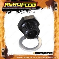 Aeroflow M12X1.5 Pipe Reducer To F/Male1/8" Npt Black Ls Temp Adapt