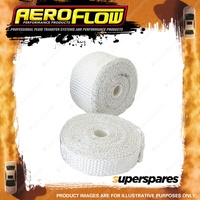 Aeroflow Exhaust Insulation Wrap 1" Wide 50Ft Length White Hose Fitting