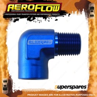 Aeroflow Brand 90 Degree NPT Female To Male NPT Fitting 1" Blue Finish