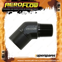 Aeroflow 45 Degree NPT Female to Male NPT Fitting 1/4" NPT Black Finish