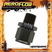 Aeroflow Male NPT To Female AN Straight Nut and Fitting 1/8" To -3AN Black