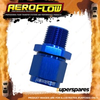 Aeroflow Male NPT To Female AN Straight Nut and Fitting 1/8" To -4AN Blue