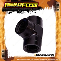 Aeroflow Brand NPT Female Pipe Tee 3/8" Black Finish Finish Hose Fitting